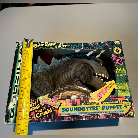 GODZILLA HAND PUPPET SOUNDBYTES Vintage Toy 1998 Figure Japan - Picture 12 of 14